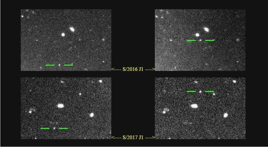 Keşfedilen Uyduların Görüntüleri, Kaynak: Scott Sheppard ve Ark.
