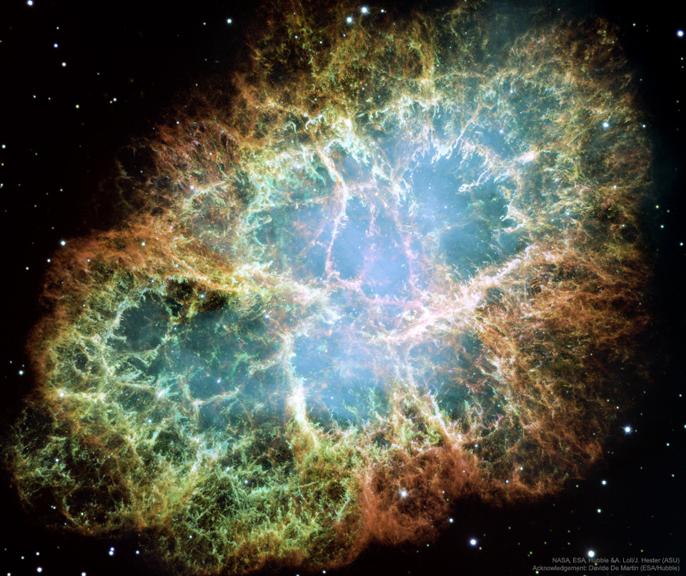 200906 M1 The Crab Nebula from Hubble NASA ESA Hubble J. Hester A. Loll ASU Günün Astronomi Görseli (APOD/NASA) | 06/09/20