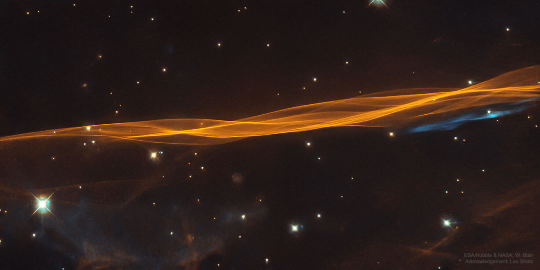 200928 Filaments of the Cygnus Loop ESAHubble NASA W Blair Leo Shatz Günün Astronomi Görseli (APOD/NASA) | 28/09/20