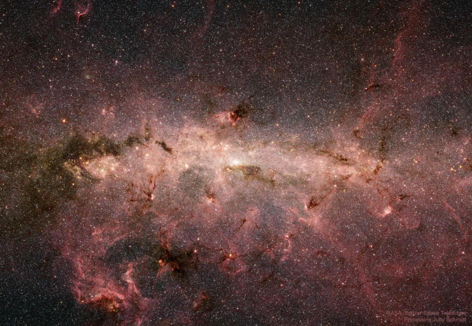 210419 The Galactic Center in Infrared NASA JPL Caltech APOD/NASA: Galaksi Merkezinin Kızılötesi Görüntüsü