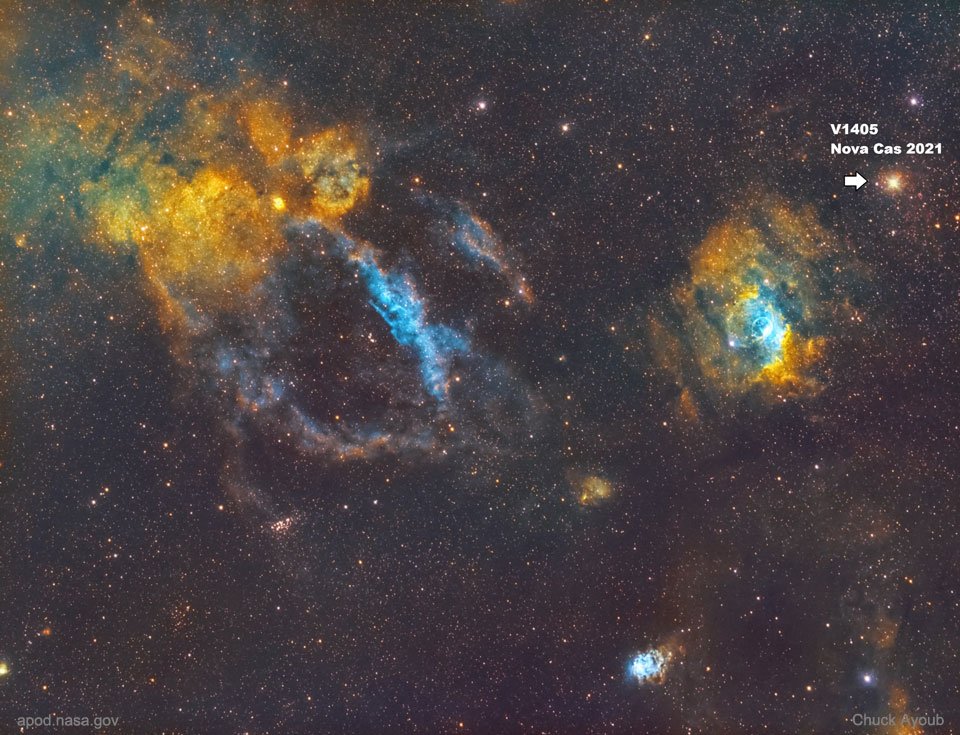 210607 A Bright Nova in Cassiopeia Chuck Ayoub APOD/NASA: Cassiopeia'daki Parlak Nova