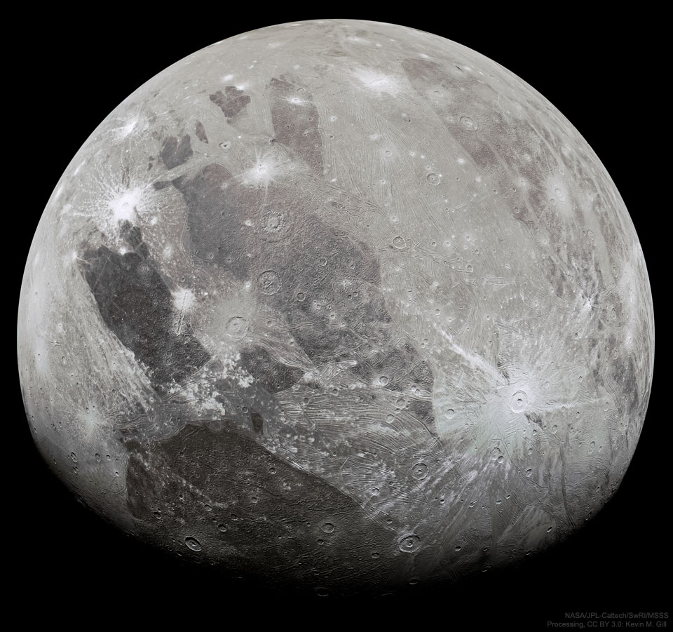 210614 Ganymede from Juno APOD/NASA: Juno'dan Ganymede
