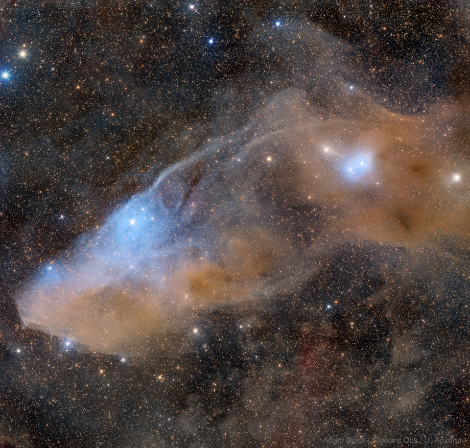 210705 Atbasi Yansima Bulutsusu APOD/NASA: IC 4592: Mavi Atbaşı Yansıma Bulutsusu