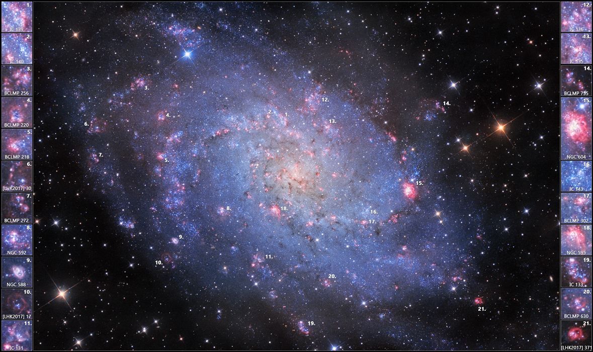 M33un Hidrojen Bulutlari APOD/NASA: M33'ün Hidrojen Bulutları