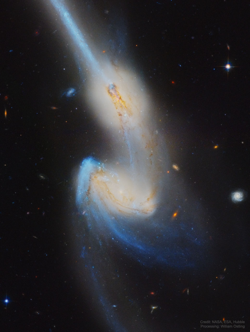 NGC 4676 Fareler Carpisiyor APOD/NASA: NGC 4676: Fareler Çarpışıyor