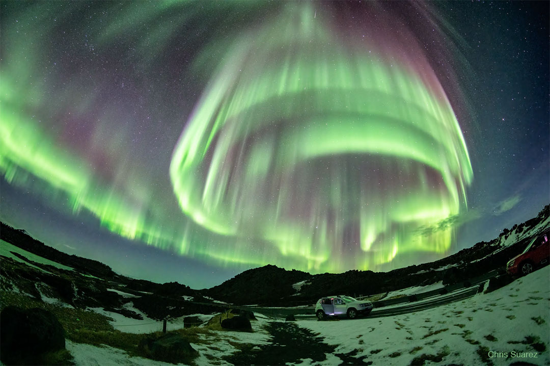 APOD | İzlanda Üzerinde Girdap Aurora